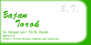 bajan torok business card